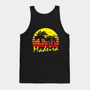 Madeira Portugal Retro Sunset Tank Top